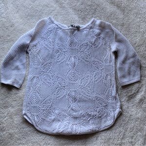 Women’s White Crochet Sweater